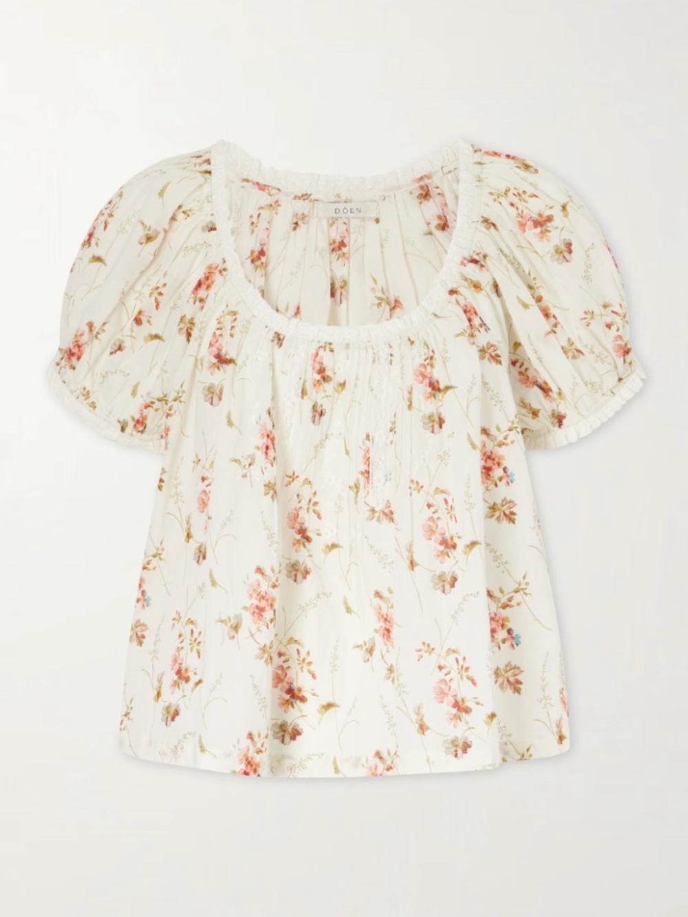 Doen Frederica Top in Blanc Prairie Rose